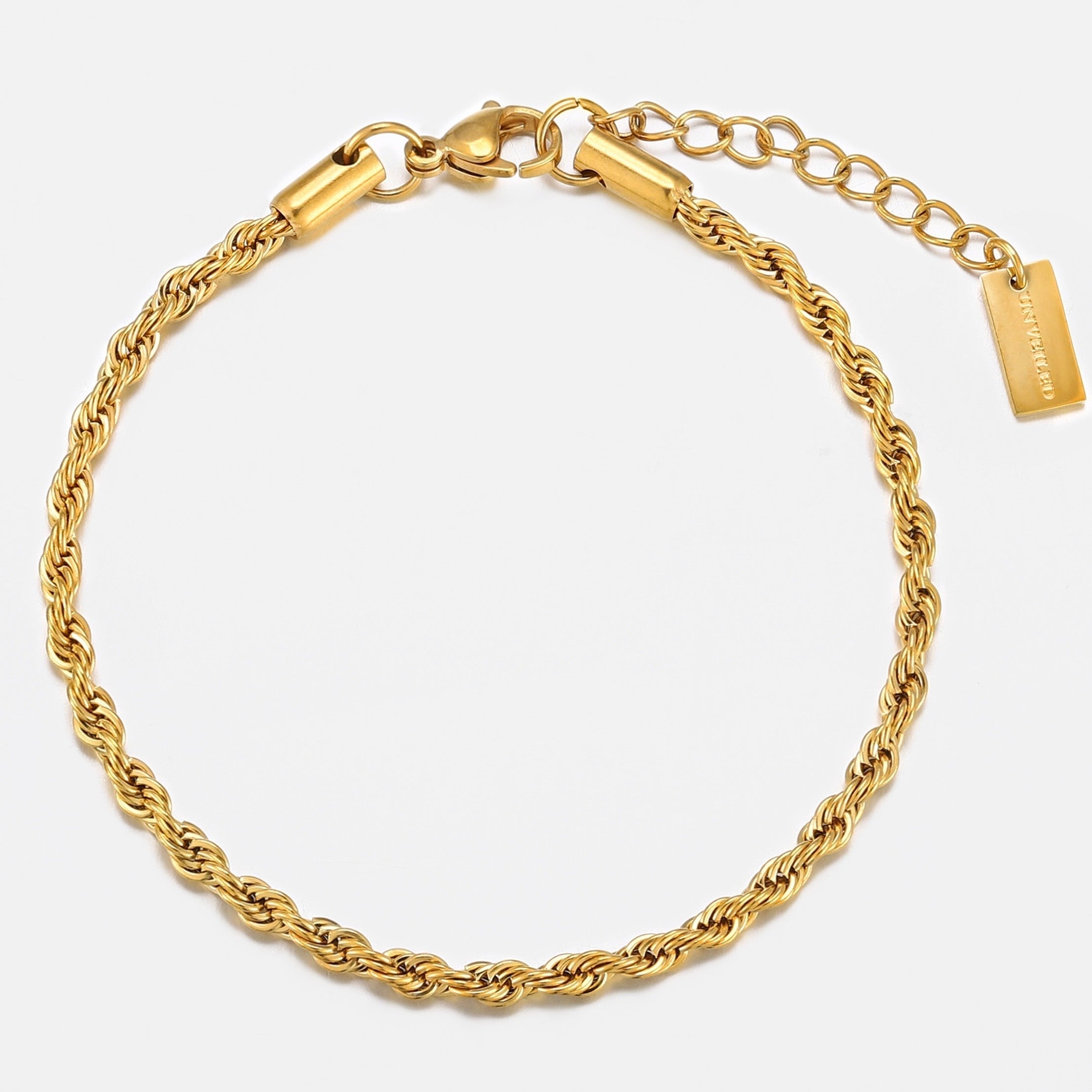 π FREE Gift | Rope Bracelet 3mm (Gold)