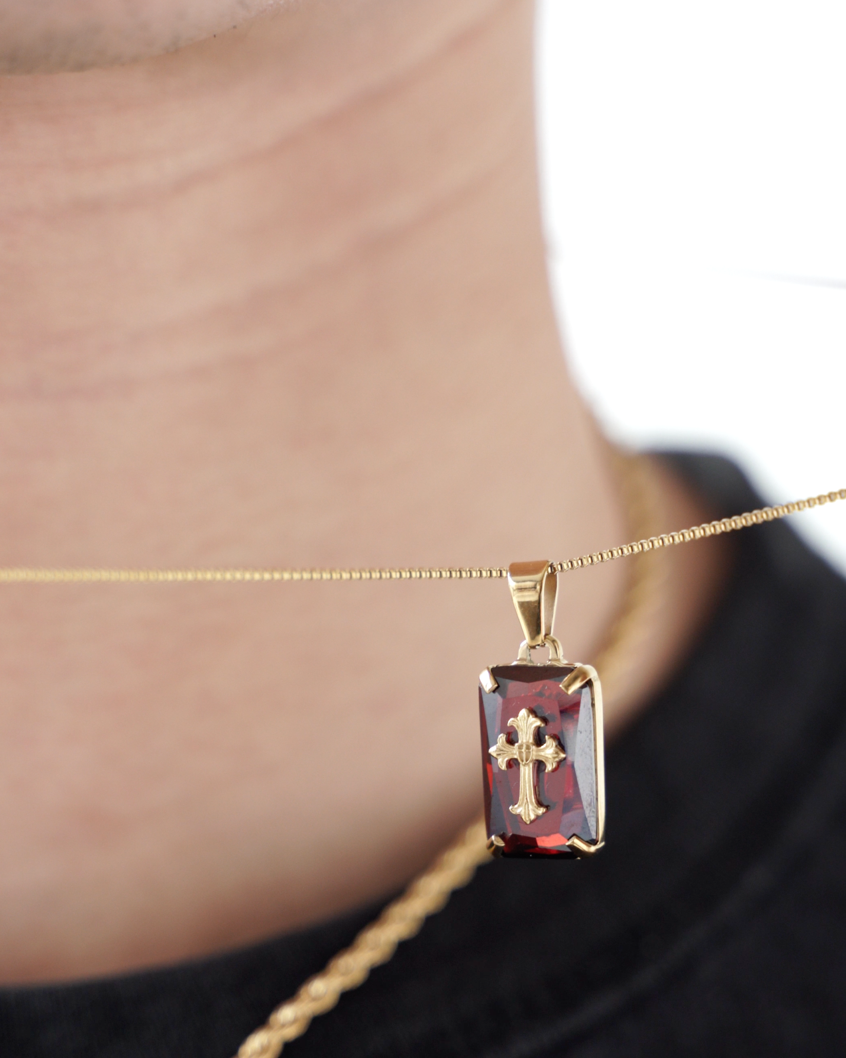 Redemption Stone Cross (Gold) (Pre-Order)