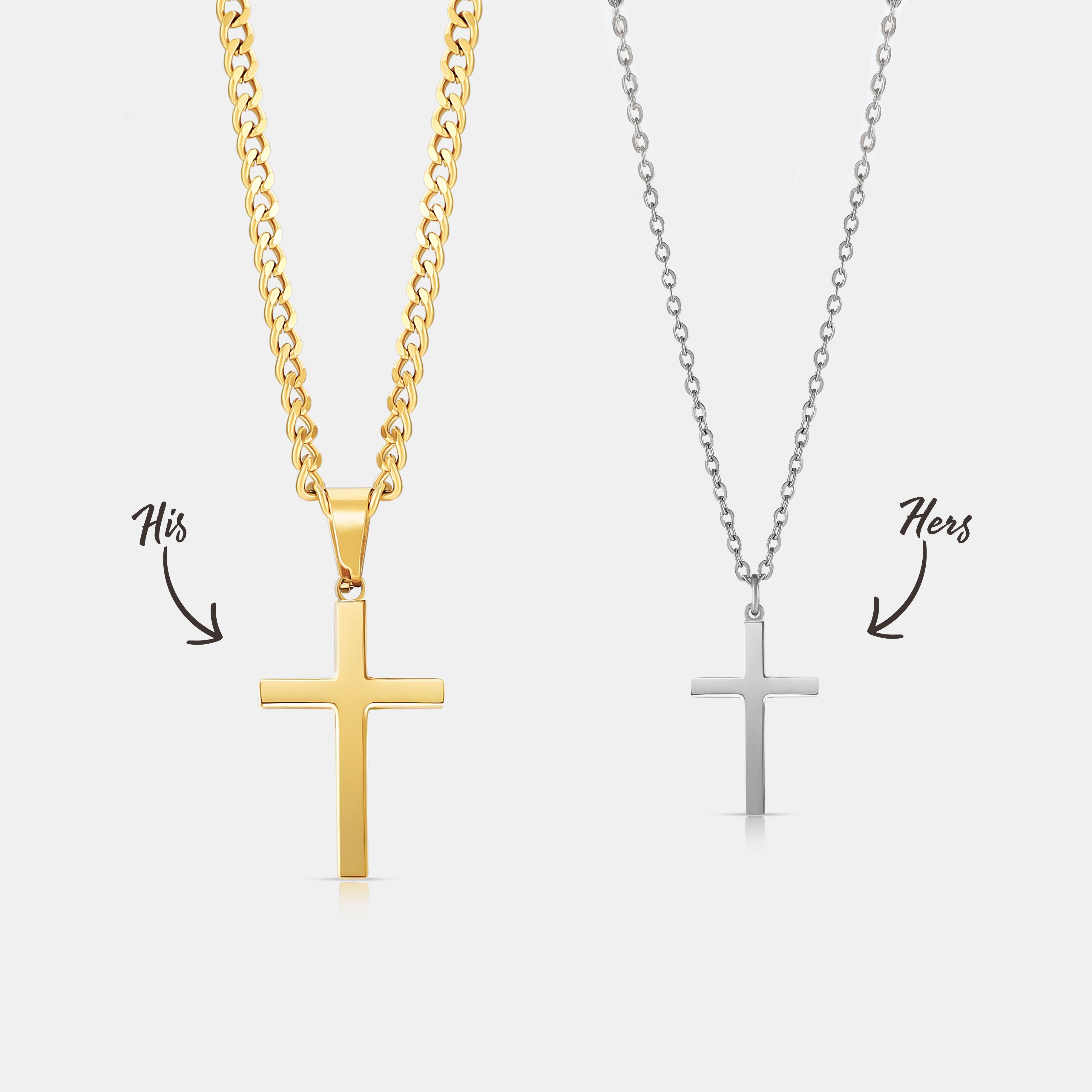 His & Hers Cross (Silver)