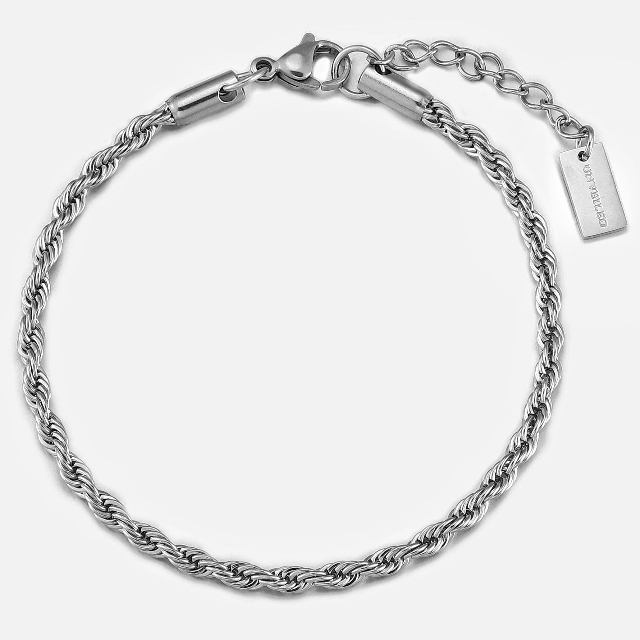 🎁 FREE Gift | Rope Bracelet 3mm (Silver)