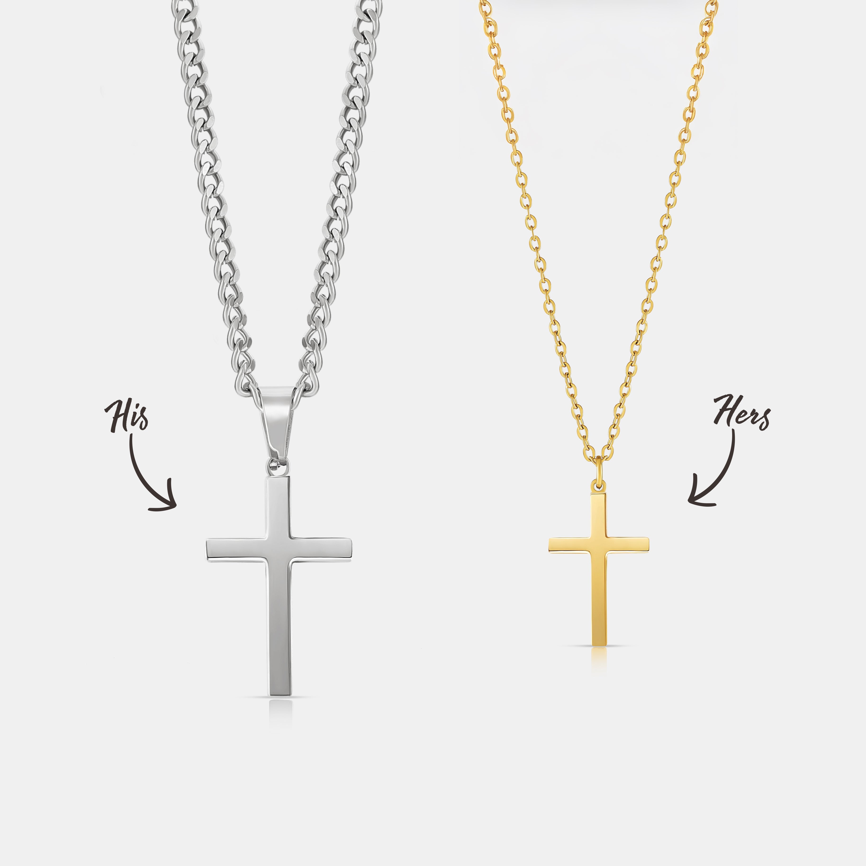 His & Hers Cross (Gold)